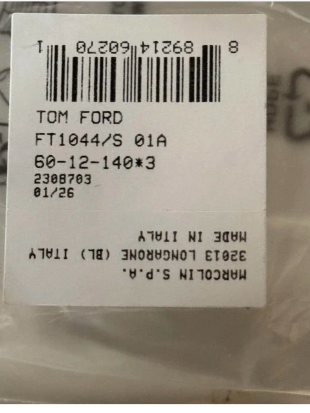 Tom Ford Black Shield Sunglasses with Dark Smoke Lenses - Picture 10 of 12